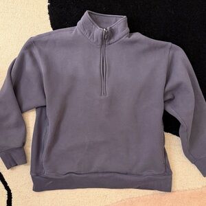 Aritzia Sweatfleece Boyfriend 1/2 Zip Sweatshirt